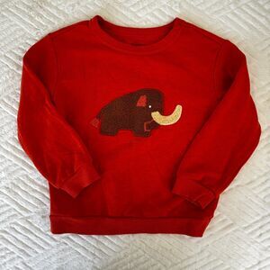 Christian Robinson Target Size 5T Orange Mammoth Applique Sweatshirt Toddler